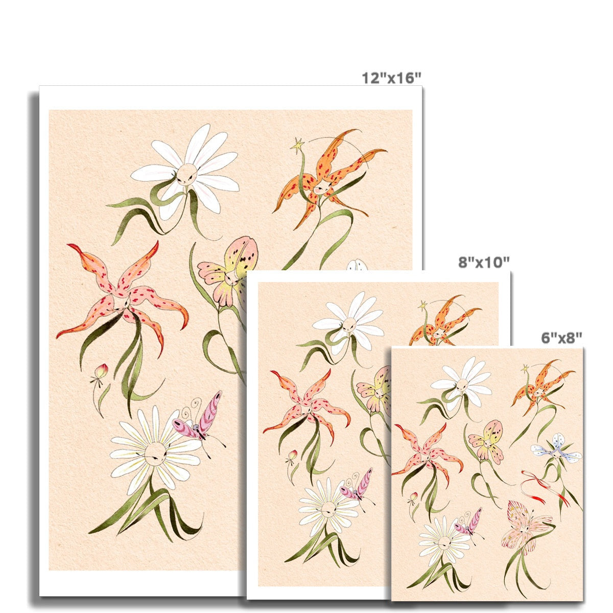 Flower friends Fine Art Print