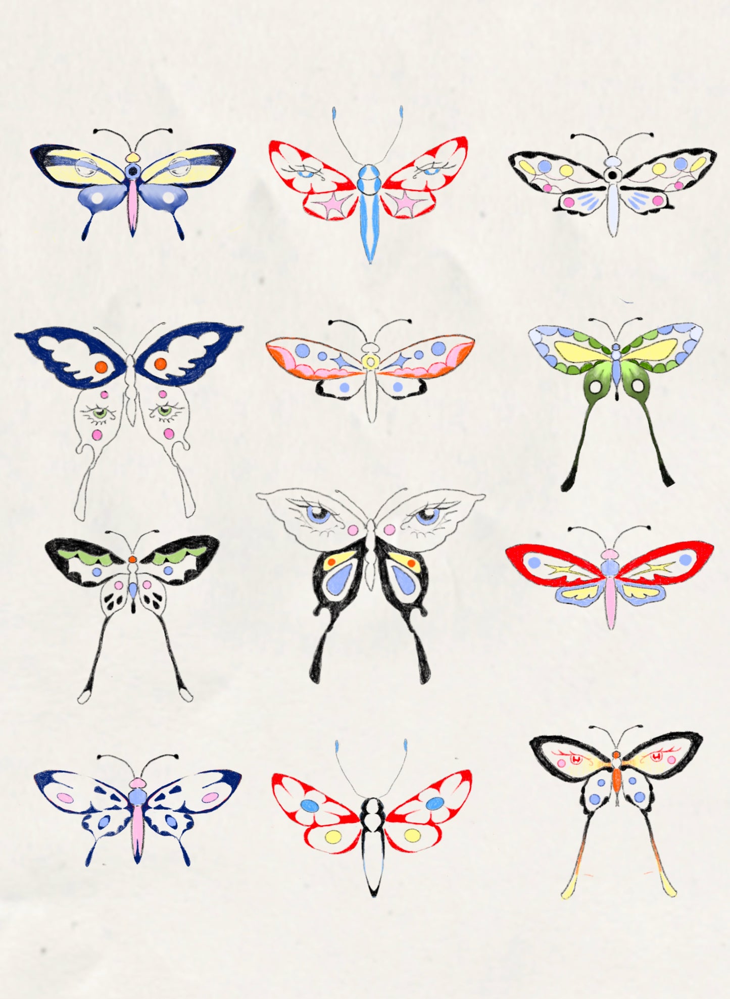 Butterflies Flash Art Print