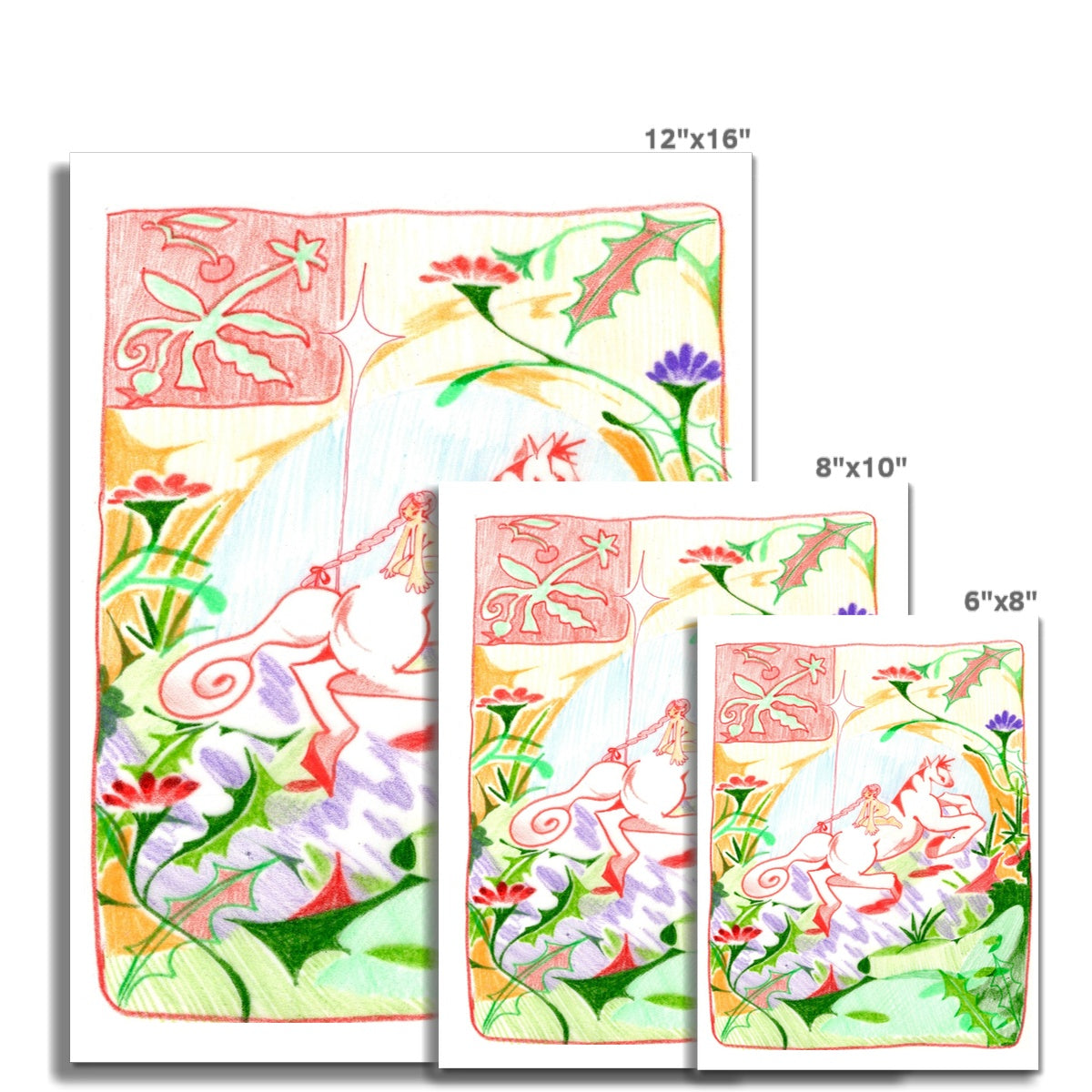 Horse girl Fine Art Print