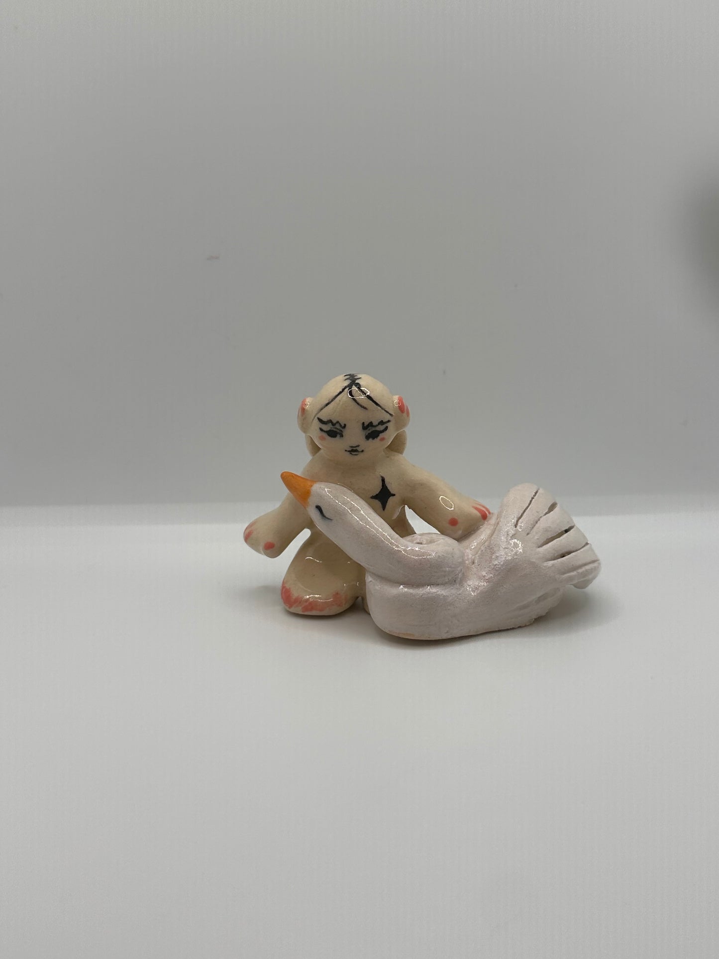 Swan girl ceramic character